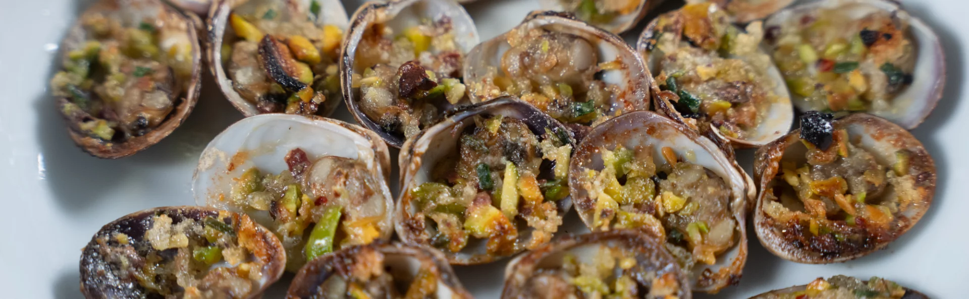 Recette : Palourdes farcies à la pistache