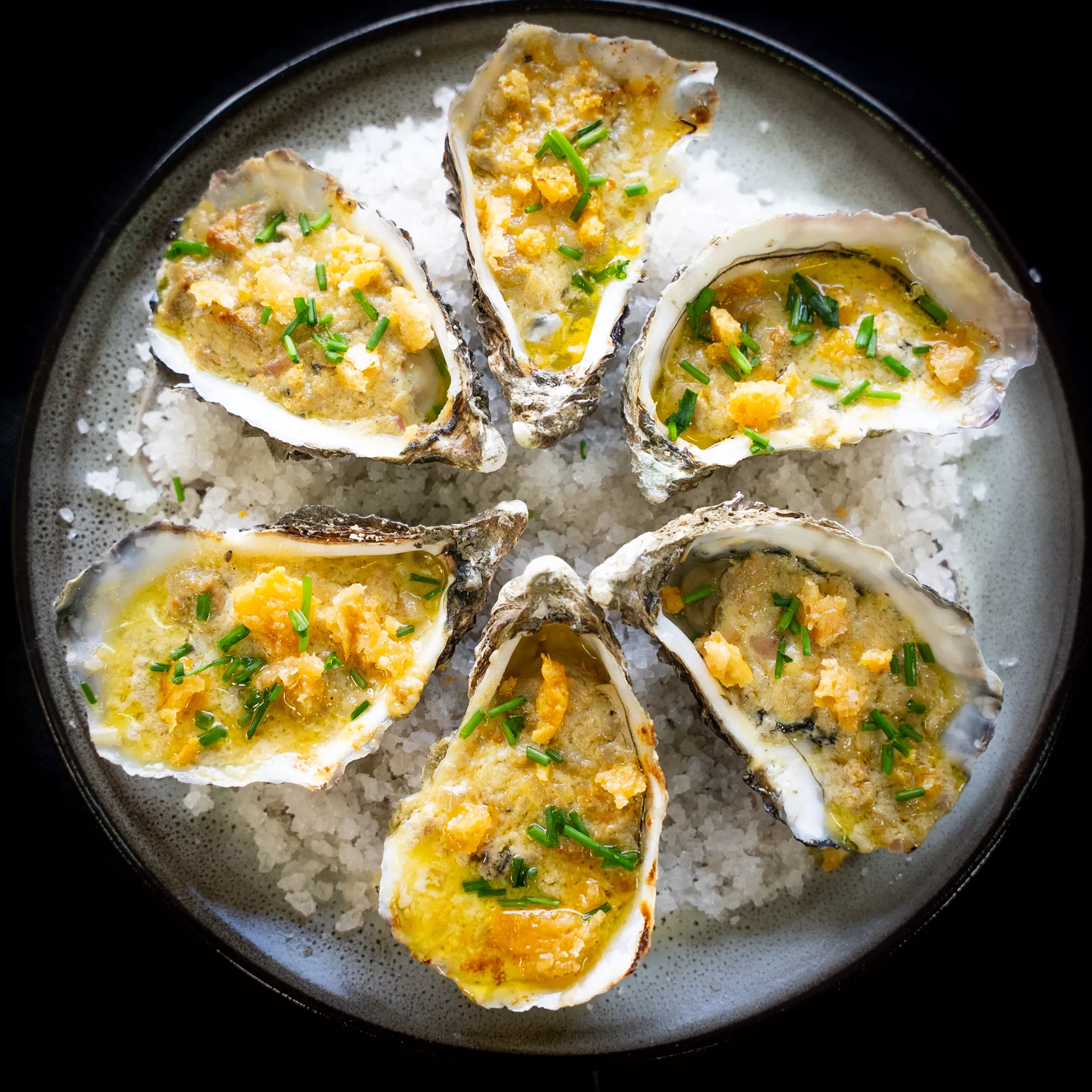 Huîtres au foie gras