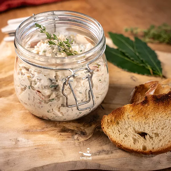 Tartinade d'huîtres et cabillaud